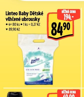 Linteo Baby Dětské vlhčené ubrousky
