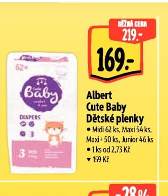 Albert Cute Baby Dětské plenky