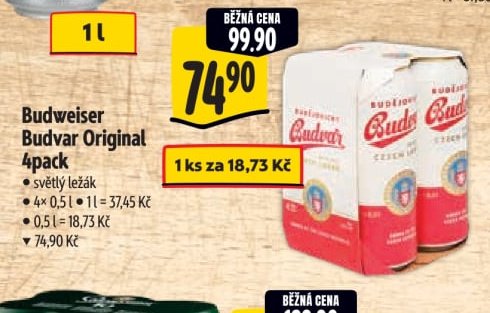 Budweiser Budvar Original 4pack