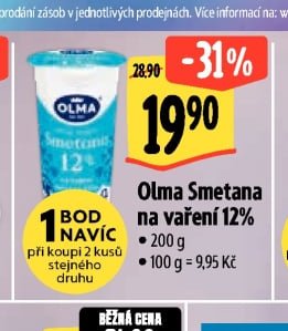 Olma Smetana na vaření 12%