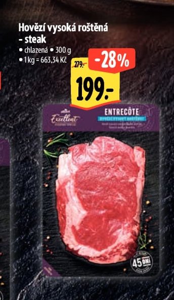 Hovězí vysoká roštěná - steak