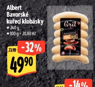 Albert Bavorské kuřecí klobásky