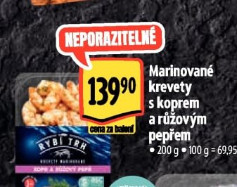 Marinované krevety s koprem a růžovým pepřem