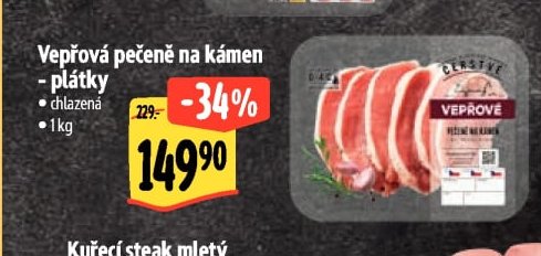 Vepřová pečeně na kámen - plátky