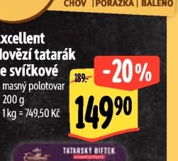 Excellent Hovězí tatarák ze svíčkové