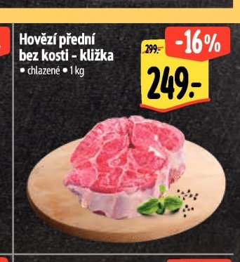 Hovězí přední bez kosti - kližka