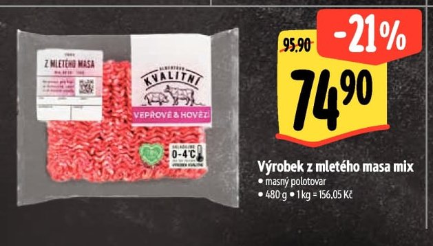 Výrobek z mletého masa mix