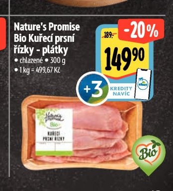 Nature's Promise Bio Kuřecí prsní řízky