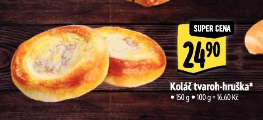 Koláč tvaroh-hruška