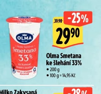 Olma Smetana ke šlehání 33%