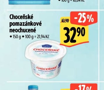 Choceňské pomazánkové neochucené