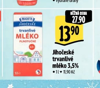 Jihočeské trvanlivé mléko 3,5%