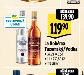 La Bohéma Tuzemský/Vodka