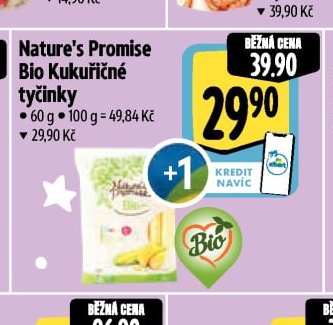 Nature's Promise Bio Kukuřičné tyčinky