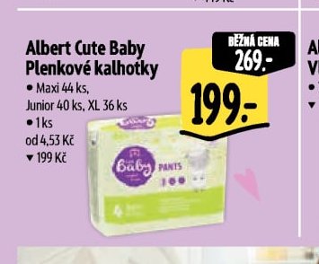Albert Cute Baby Plenkové kalhotky