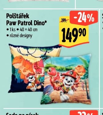 Polštářek Paw Patrol Dino*