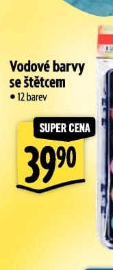 Vodové barvy se štětcem
