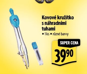Kovové kružítko s náhradními tuhami