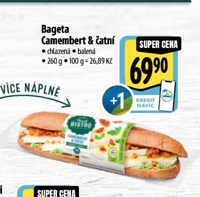 Bageta Camembert & čatní