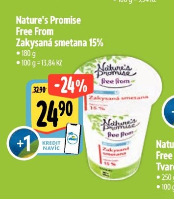 Nature's Promise Free From Zakysaná smetana 15%