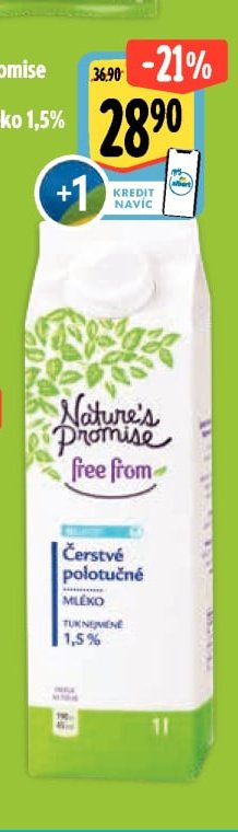 Nature's Promise Free From Čerstvé mléko 1,5%