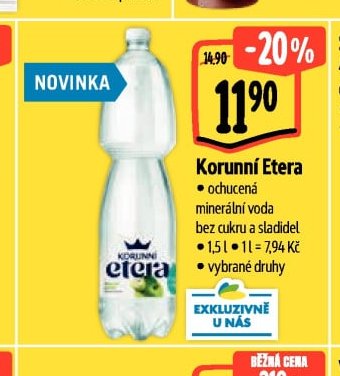 Korunní Etera minerální voda 1,5 l