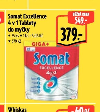 Somat Excellence 4 v 1 Tablety do myčky 75 ks