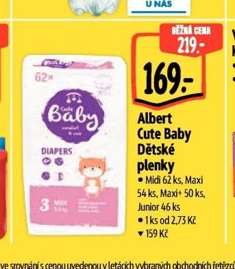 Albert Cute Baby Dětské plenky