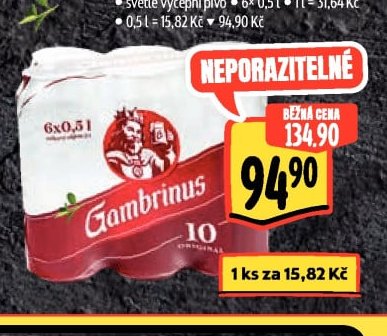 Gambrinus Original 10 6pack