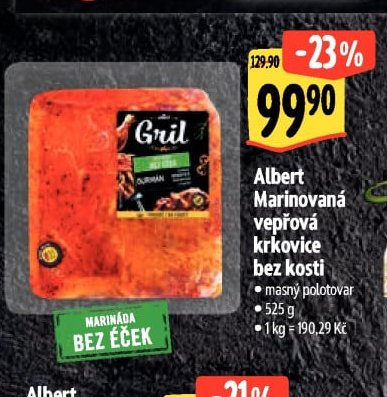 Albert Marinovaná vepřová krkovice bez kosti