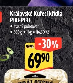 Královské Kuřecí křídla PIRI-PIRI