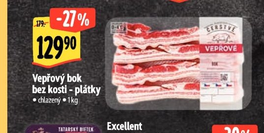 Vepřový bok bez kosti - plátky