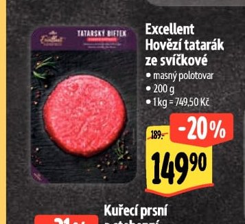 Excellent Hovězí tatarák ze svíčkové