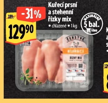 Kuřecí prsní a stehenní řízky mix