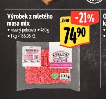 Výrobek z mletého masa mix