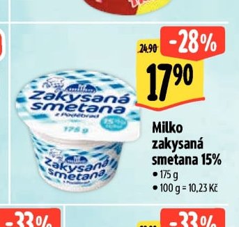 Milko zakysaná smetana 15%
