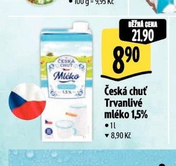 Česká chuť trvanlivé mléko 1,5%