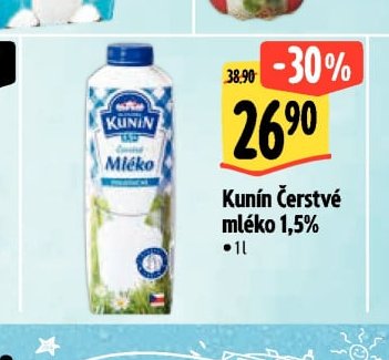 Kunín čerstvé mléko 1,5%