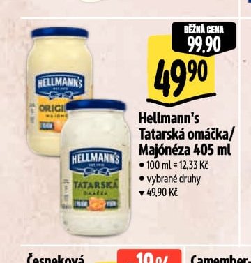 Hellmann's Tatarská omáčka/Majonéza 405 ml
