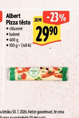Albert Pizza těsto