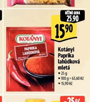 Kotányi Paprika lahůdková mletá