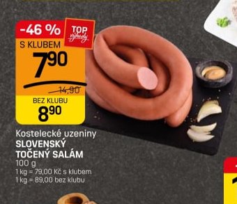 Kostelecké uzeniny SLOVENSKÝ TOČENÝ SALÁM