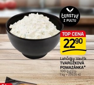 Lahůdky Vavřík TVARŮŽKOVÁ POMAZÁNKA