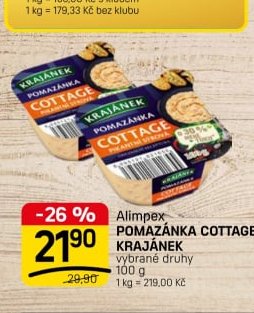 Alimpex POMAZÁNKA COTTAGE KRAJÁNEK
