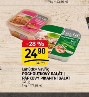 Lahůdky Vavřík POCHOUTKOVÝ SALÁT / PÁRKOVÝ PIKANTNÍ SALÁT