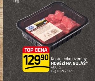 Kostelecké uzeniny HOVĚZÍ NA GULÁŠ