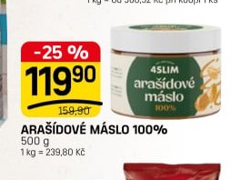 ARAŠÍDOVÉ MÁSLO 100%