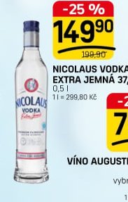 NICOLAUS VODKA EXTRA JEMNÁ 37,5%