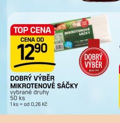 DOBRÝ VÝBĚR MIKROTENOVÉ SÁČKY