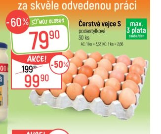 Čerstvá vejce S